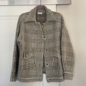 Sage the Label Plaid Sweater Jacket - Medium - Green Plaid